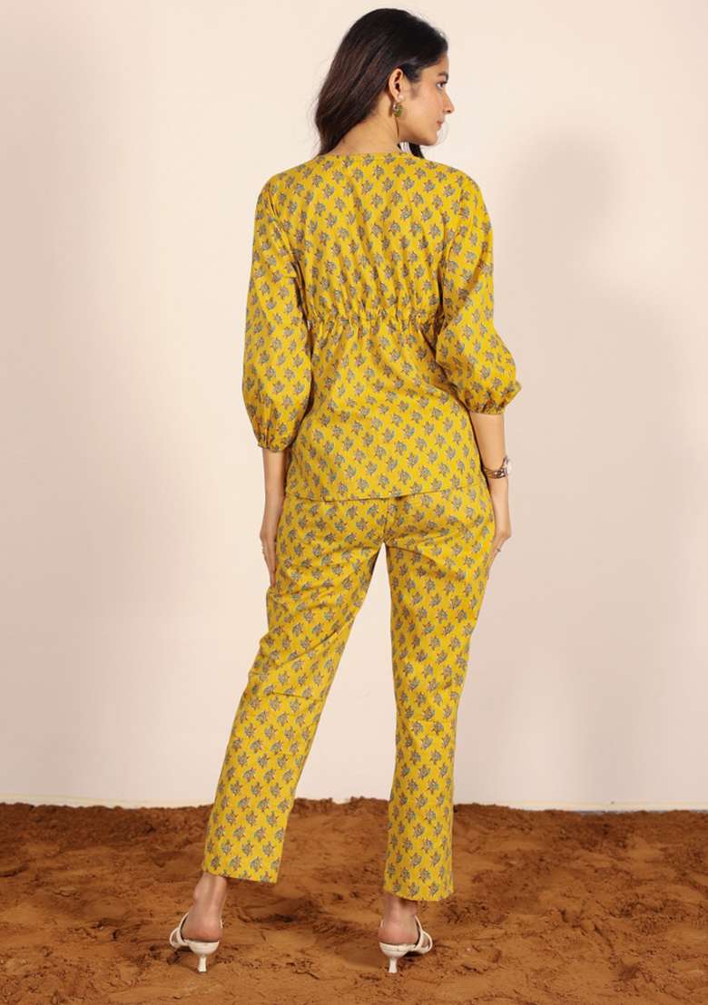 Multi Color Printed  Cotton Co Ord Set - Indya