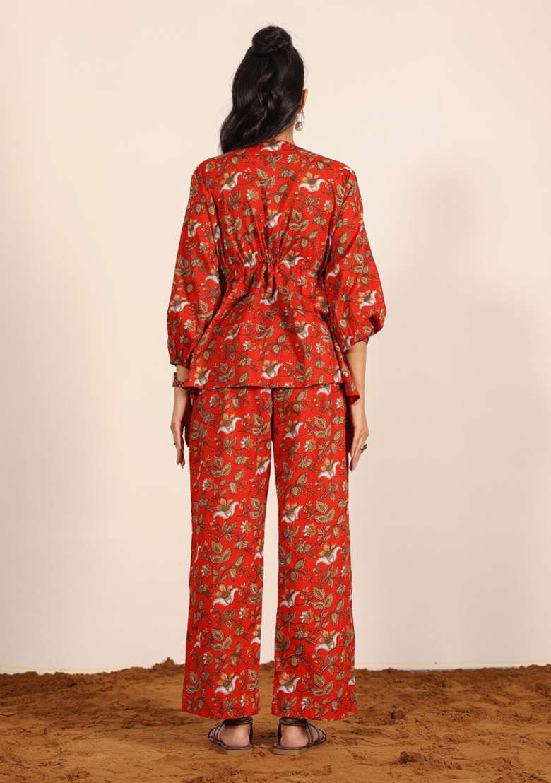 Multi Color Printed  Cotton Co Ord Set - Indya