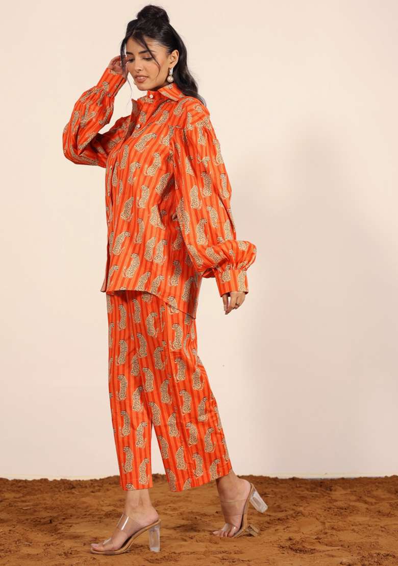 Multi Color Printed  Cotton Co Ord Set - Indya
