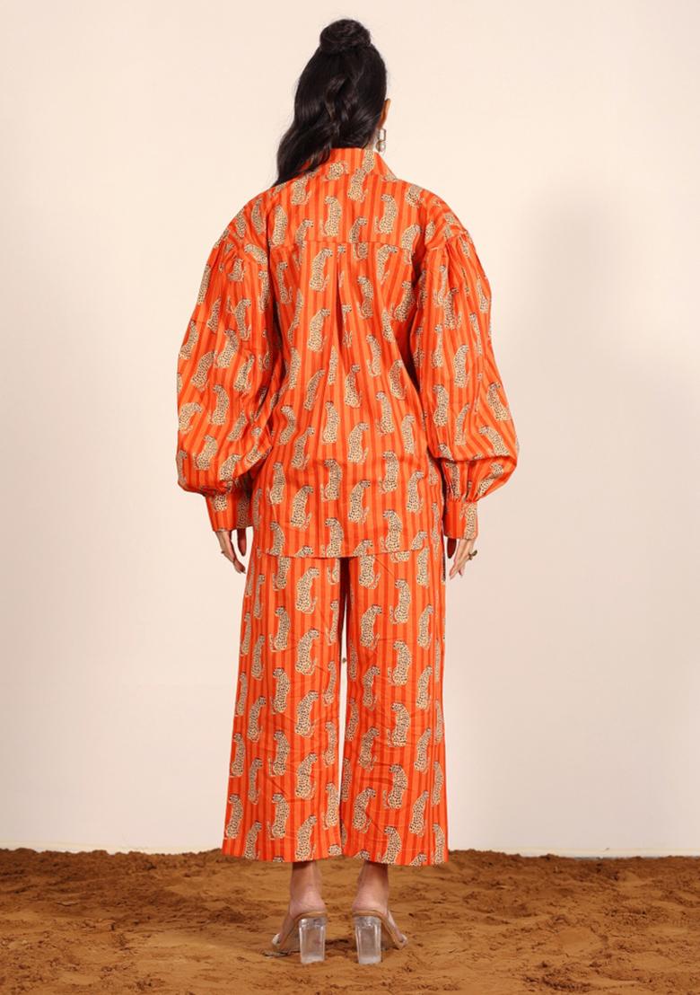 Multi Color Printed  Cotton Co Ord Set