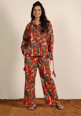 Multi Color Printed  Cotton Co Ord Set