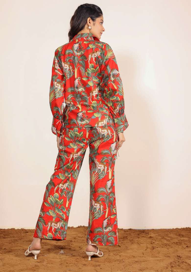 Multi Color Printed  Cotton Co Ord Set - Indya