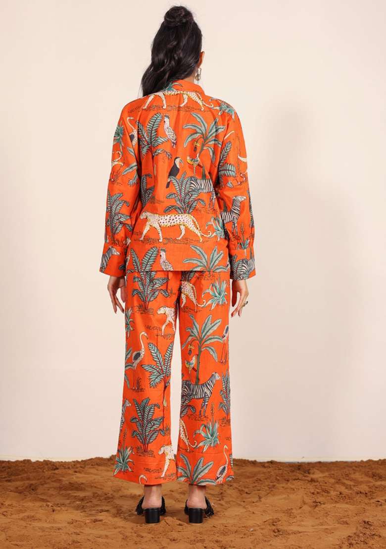 Multi Color Printed  Cotton Co Ord Set - Indya