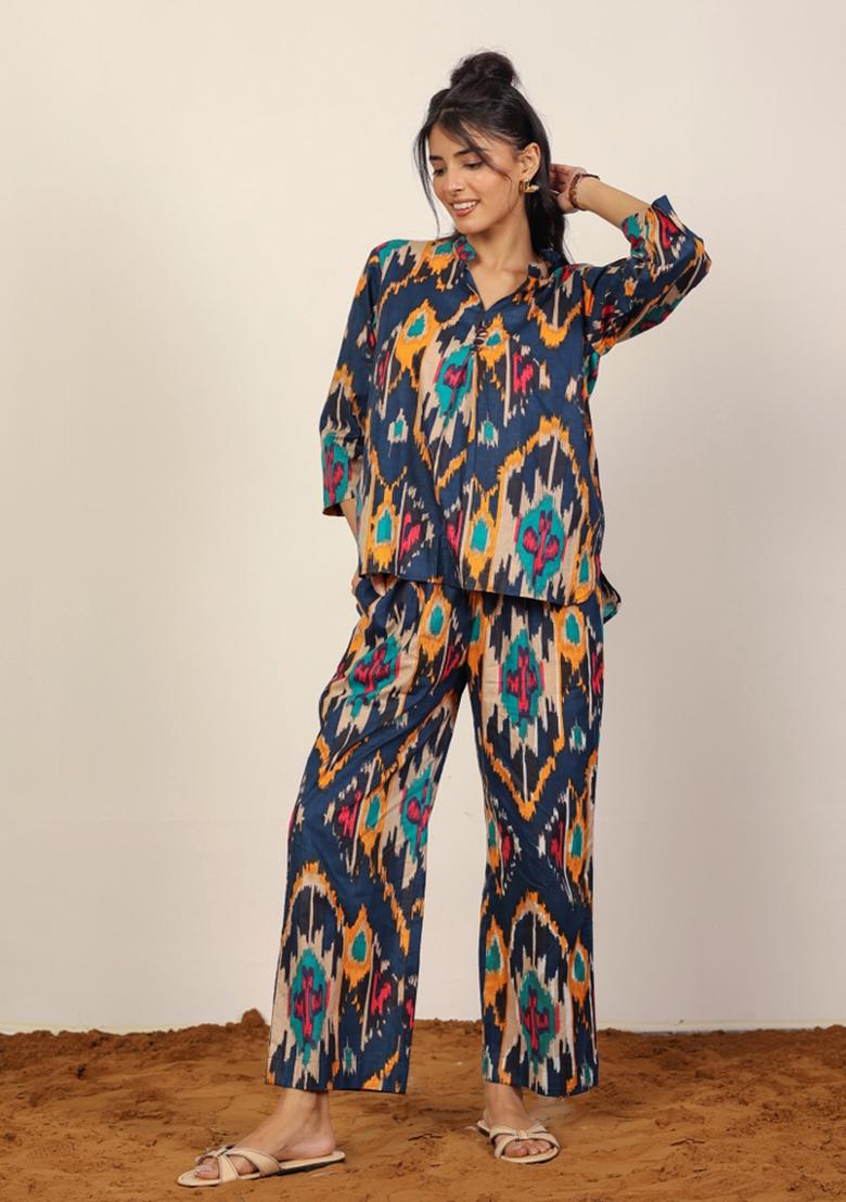 Multi Printed  Cotton Co Ord Set