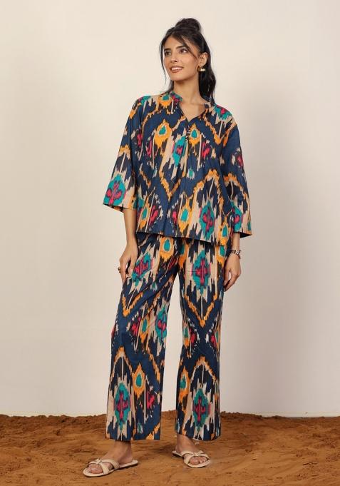 Multi Printed  Cotton Co Ord Set