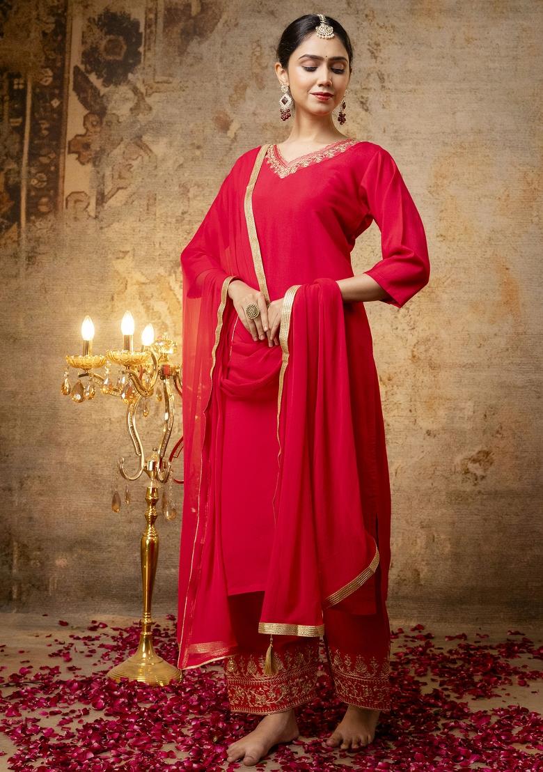 Pink Embroidered Silk Salwar Kameez