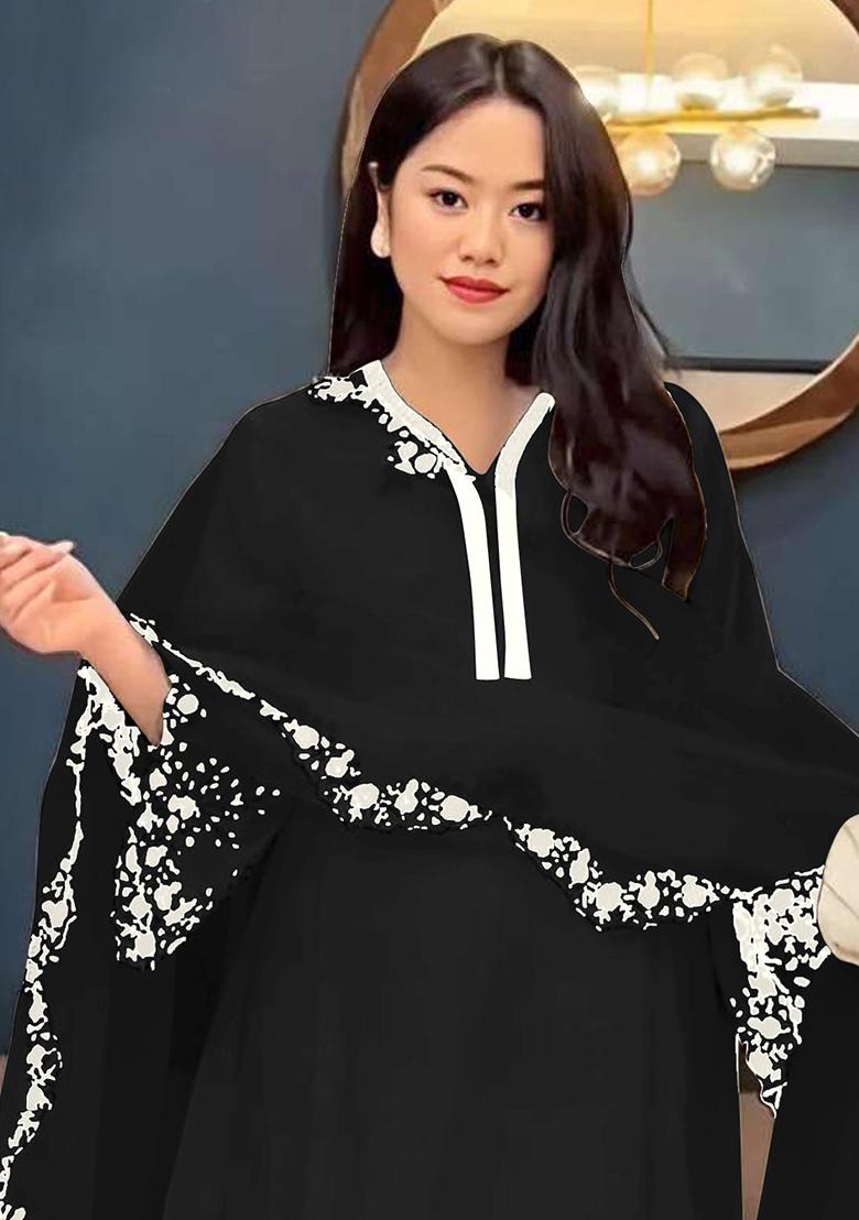 Black Embroidered Georgette Pakistani Salwar Kameez With Dupatta