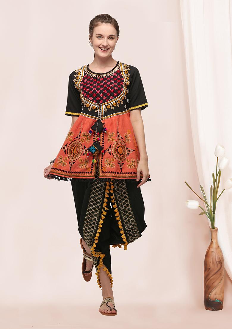 Black Aari Work Cotton Salwar Kameez