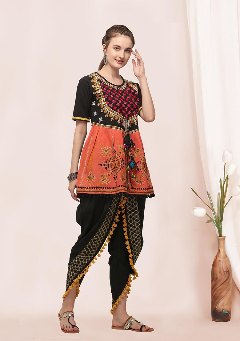 Black Aari Work Cotton Salwar Kameez