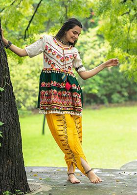 Green Aari Work Cotton Salwar Kameez