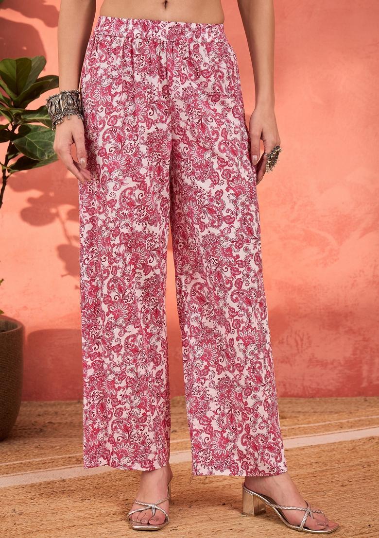 Pink Embroidered Cotton Cambric Salwar Kameez With Dupatta