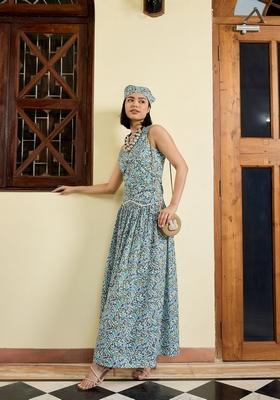 White Embroidered Cotton Co Ord Set