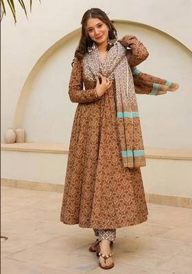 Chiku Embroidered COTTON Salwar Kameez With Dupatta