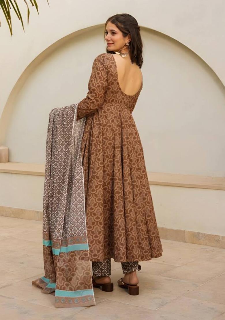 Chiku Embroidered COTTON Salwar Kameez With Dupatta