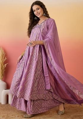 Pink Embroidered Silk Salwar Kameez