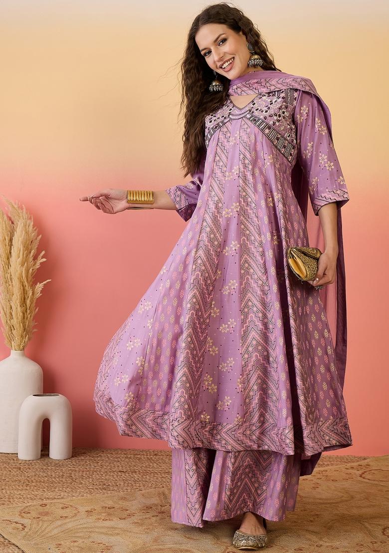 Pink Embroidered Silk Salwar Kameez