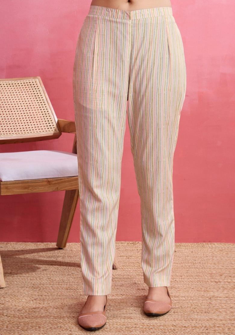 Off White Printed Crepe Salwar Kameez With Dupatta