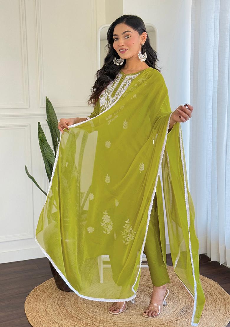 Liril Cotton Embroidered Salwar Kameez With Dupptta