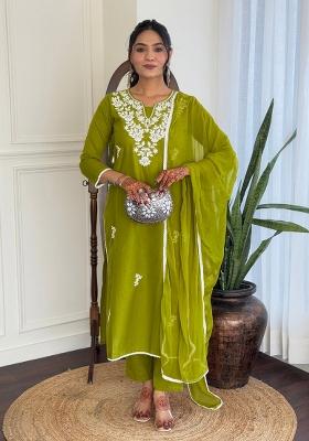 Liril Cotton Embroidered Salwar Kameez With Dupptta