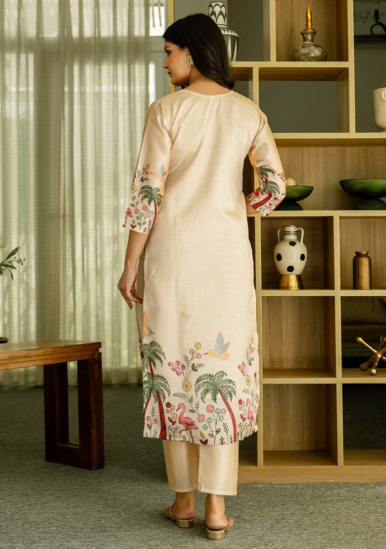 Chiku Viscose Embroidered Salwar Kameez With Dupptta