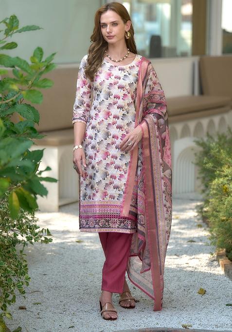Multi Cotton Printed Salwar Kameez With Dupptta