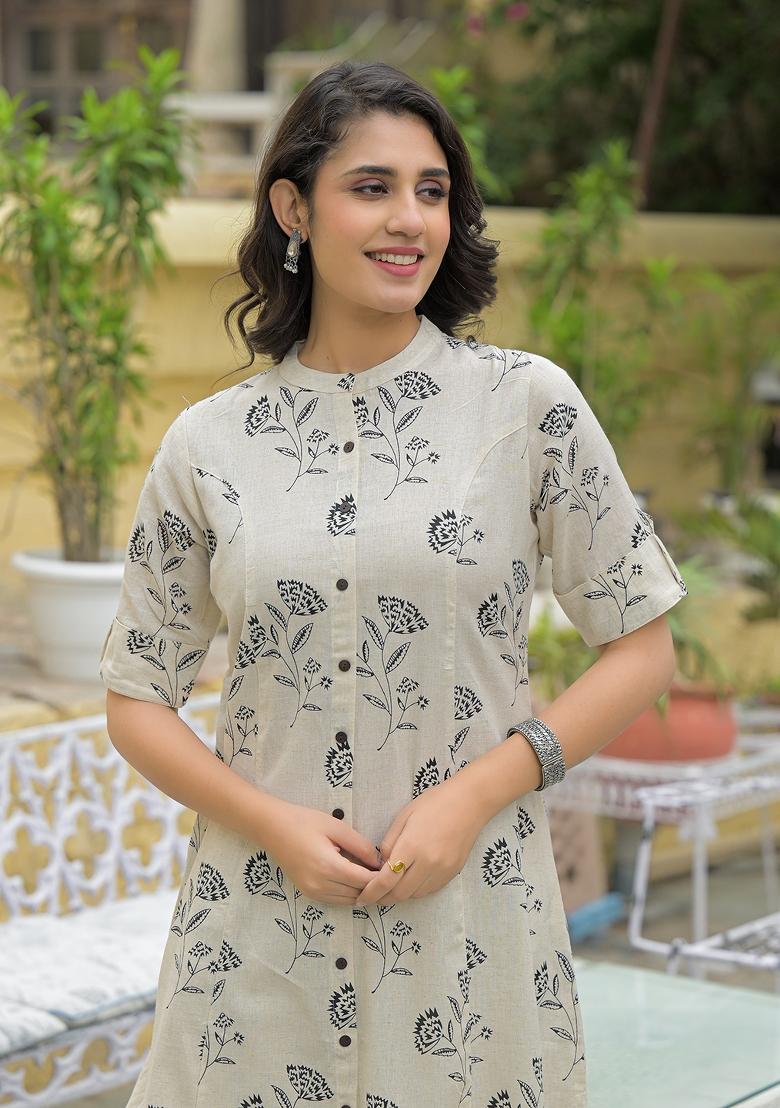 White embroidered Cotton Salwar Kameez