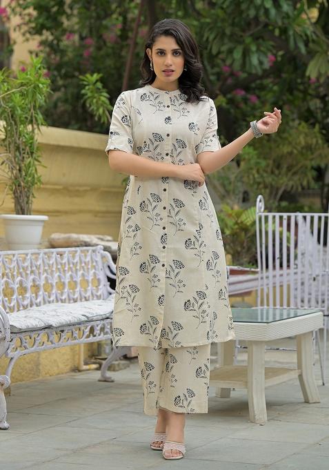 White embroidered Cotton Salwar Kameez