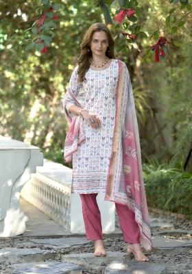 White Pure Cotton Printed Kurta Set