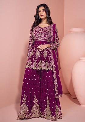 Magena Georgette Sequin Embroidered Salwar Kameez With Dupptta
