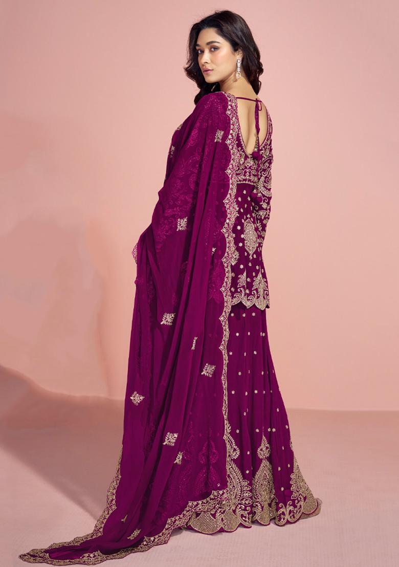 Magena Georgette Sequin Embroidered Salwar Kameez With Dupptta