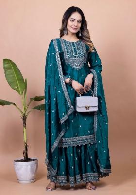 Rama Chinnon Sequin Embroidered Salwar Kameez With Dupptta