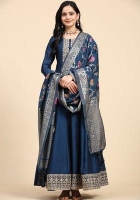 Morpeach Embroidered Silk Kurta Set