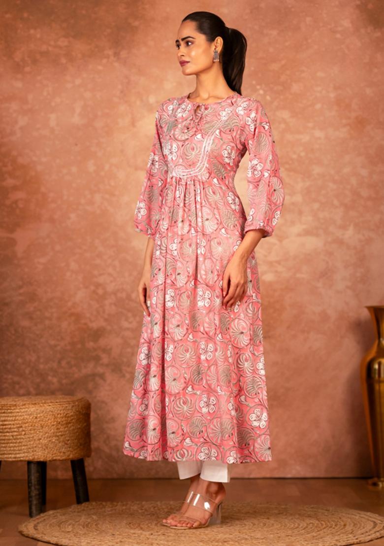 Multicolor Printed Cotton Salwar Kameez