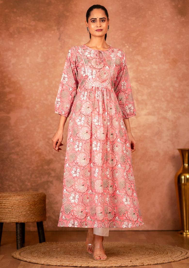 Multicolor Printed Cotton Salwar Kameez