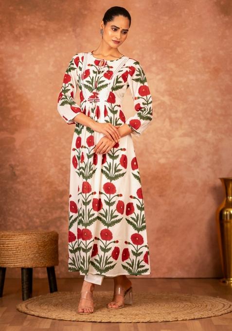 Multicolor Printed Cotton Salwar Kameez