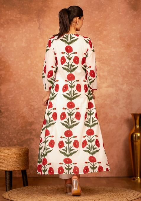 Multicolor Printed Cotton Salwar Kameez