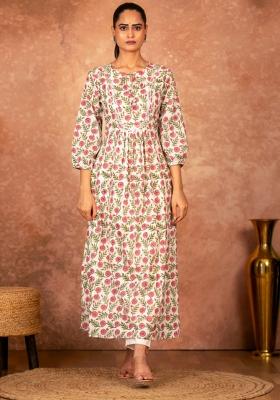 Multicolor Printed Cotton Salwar Kameez