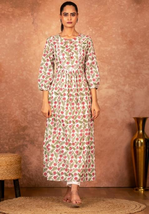 Multicolor Printed Cotton Salwar Kameez