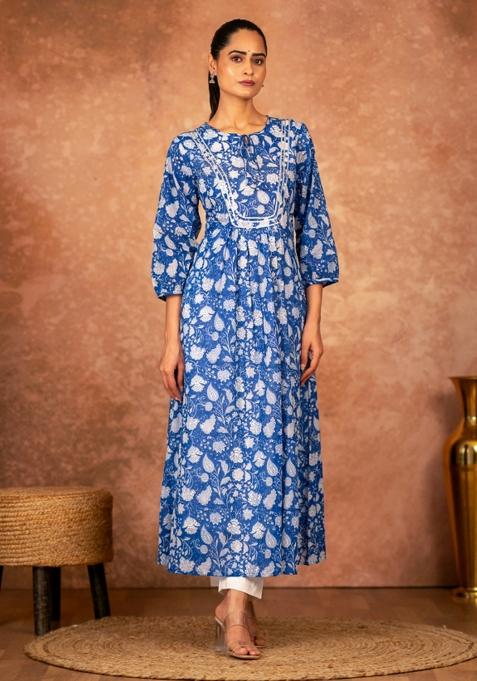 Multicolor Printed Cotton Salwar Kameez