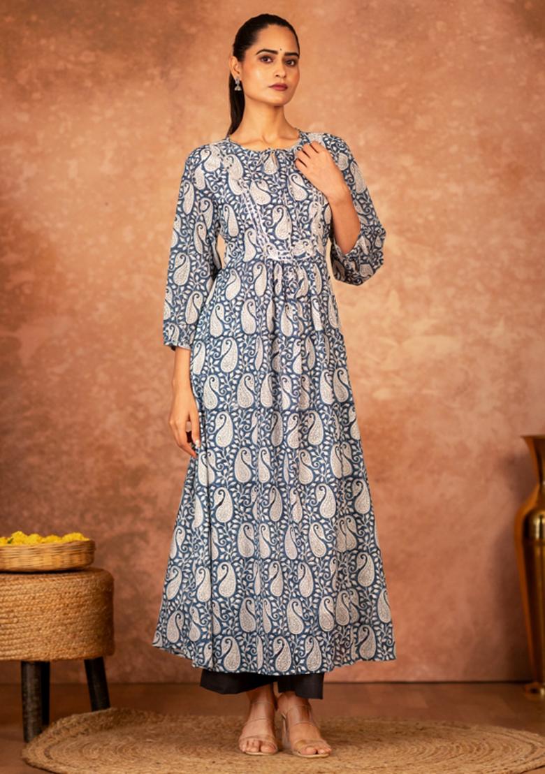 Multicolor Printed Cotton Salwar Kameez