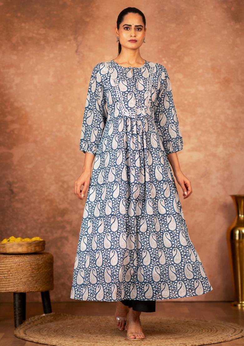 Multicolor Printed Cotton Salwar Kameez