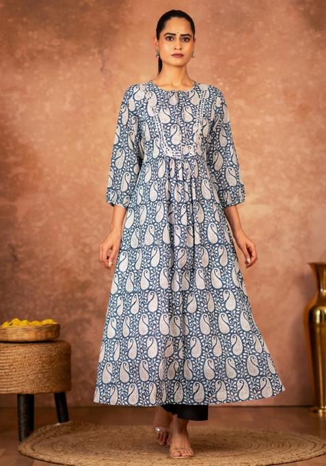 Multicolor Printed Cotton Salwar Kameez