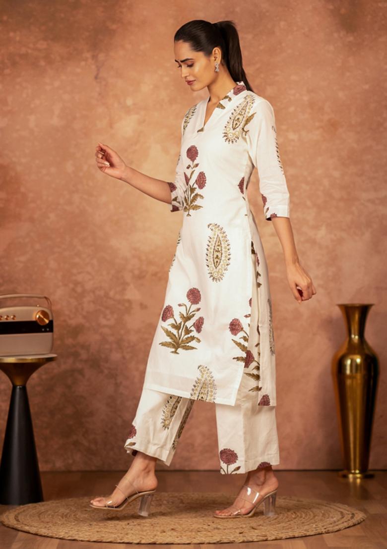 Multicolor Printed Cotton Salwar Kameez