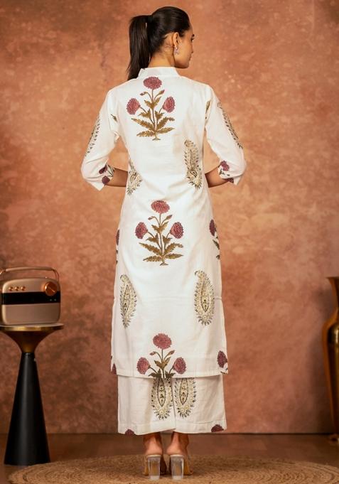 Multicolor Printed Cotton Salwar Kameez