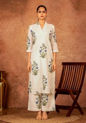 Multicolor Printed Cotton Salwar Kameez With Dupatta