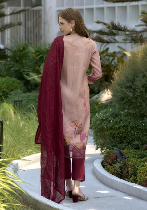 Multi Color Printed Tissue Salwar Kameez With Dupatta