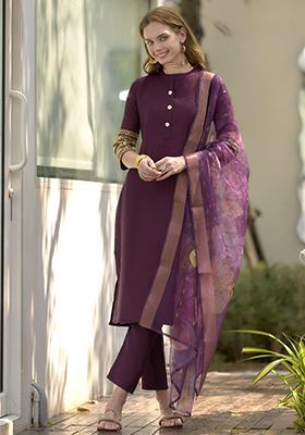 Multi Color Printed Roman Salwar Kameez With Dupatta