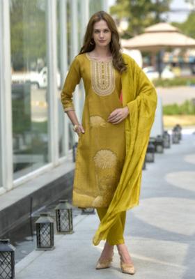 Multi Color Printed Tissue Salwar Kameez With Dupatta