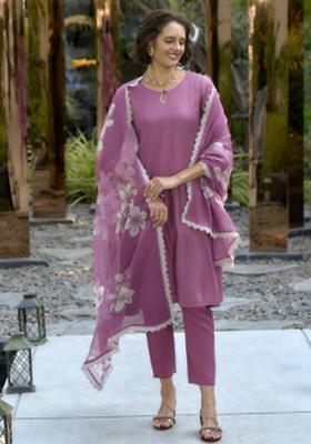 Multi Color Printed Vatican Salwar Kameez With Dupatta