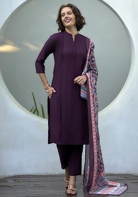 Multi Color Printed Vatican Salwar Kameez With Dupatta